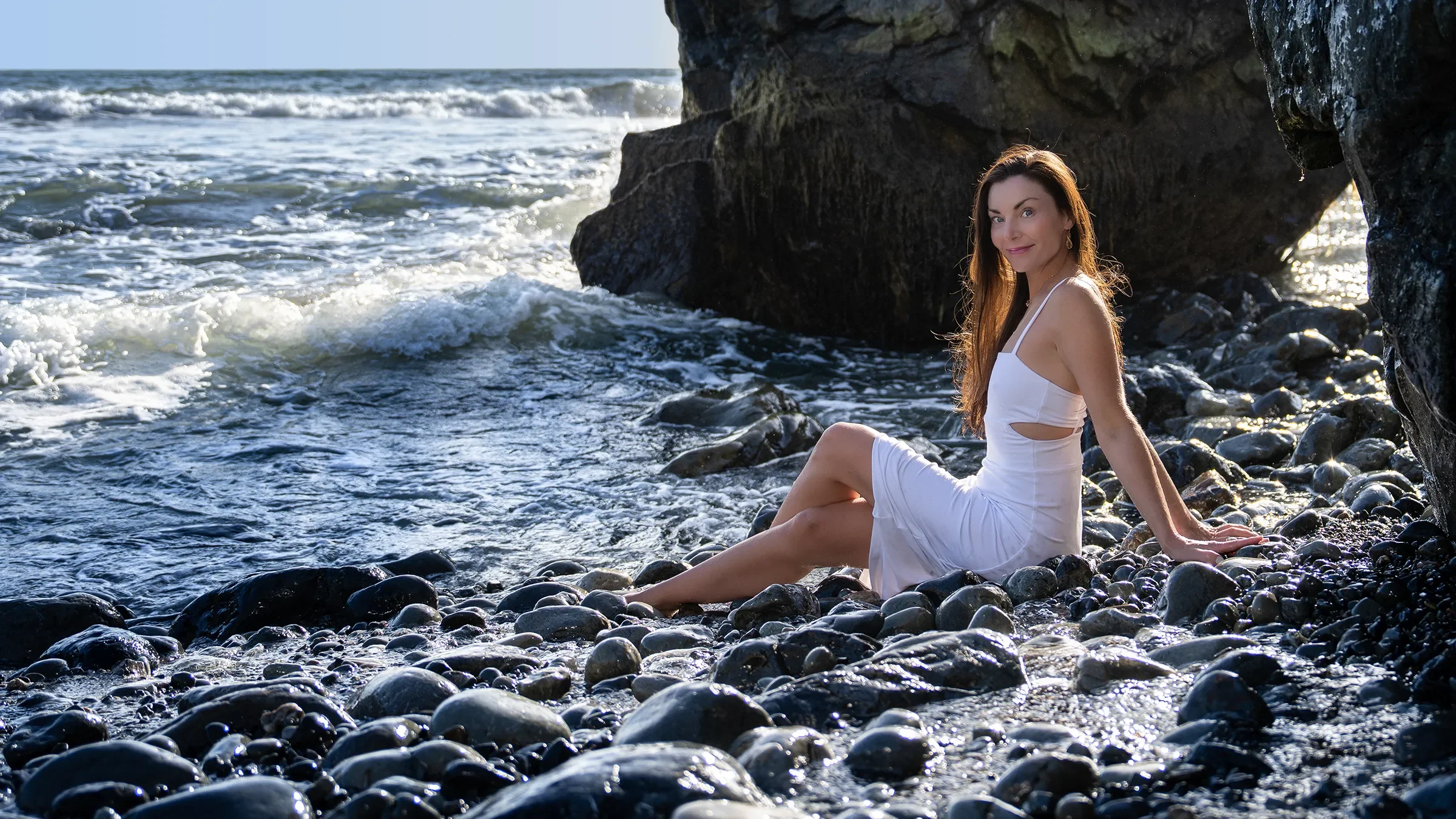 Marla Leigh Caplan, psychotherapist, immersed in nature near Stinson Beach, offering individual therapy in Marin County and San Francisco